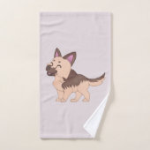 Chien berger allemand de Kawaii (Serviette à main)