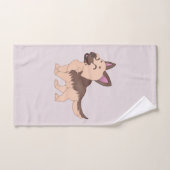 Chien berger allemand de Kawaii (Serviette à main)