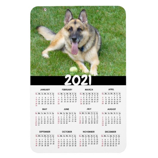 Chien berger allemand | Magnet Calendrier personna (Vertical)