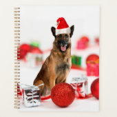 Chien berger allemand Noël Santa Hat Cadeau Sac ca (Devant)