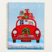 Chien berger allemand noir en voiture avec le Père (Devant)