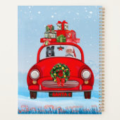 Chien berger allemand noir en voiture avec le Père (Dos)