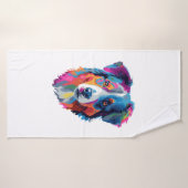 Chien berger australien coloré (Serviette de bain)