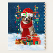 Chien berger australien en neige cadeau de Noël (Dos)