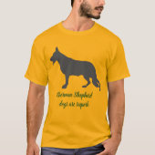 Chien berger et T-shirt texte (Devant)