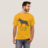 Chien berger et T-shirt texte (Devant entier)
