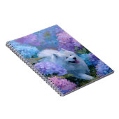 Chien blanc en bouffée dans le Carnet de Hydrangea (Côté Droit)