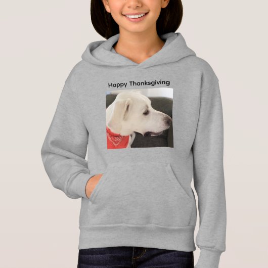 Chien blanc mignon chien Thanksgiving Sweat - shir (Devant)
