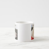 Chien blanc mignon Thanksgiving Espresso Mug (Devant)