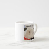 Chien blanc mignon Thanksgiving Espresso Mug (Devant droit)
