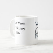 Chien blanc - tasse (personnalisée ou customisée) (Devant gauche)