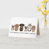 Chien Bonne carte d'anniversaire, Leader du Pack (Fleur jaune)