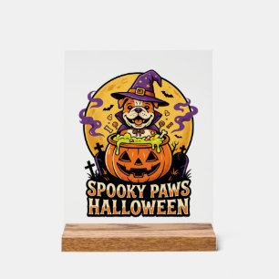 Chien bouledogue Halloween nuit citrouille