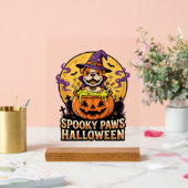 Chien bouledogue Halloween nuit citrouille (Mariage)