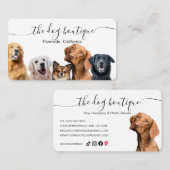 Chien Boutique Carte de visite (Devant / Derrière)