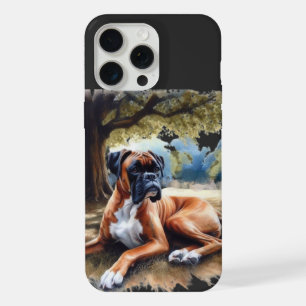Chien Boxer à l'Ombre Art Aquarelle