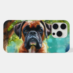 Chien Boxer dans le Parc – Art de style aquarelle