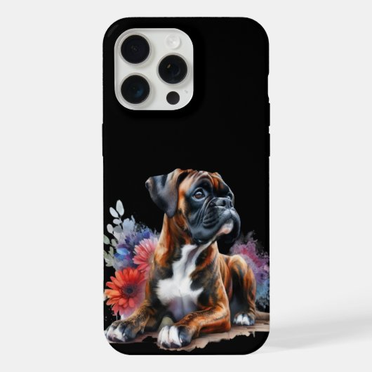 Chien Boxer en Fleur Boxer & Fleurs (Verso)
