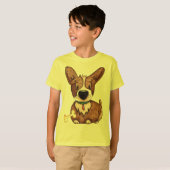 Chien Boys T-shirt jaune (Devant entier)