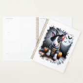 Chien Bull Terrier Halloween (Devant avec enveloppe)