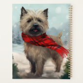 Chien Cairn Terrier dans la neige de Noël (Dos)