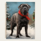 Chien Cane Corso dans la neige de Noël (Devant)