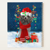 Chien caniche avec cadeaux de Noël (Dos)