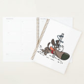 Chien caricaturé serré autour d'un pôle avec des f (Devant avec enveloppe)