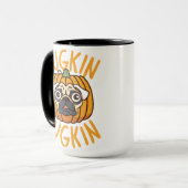 Chien Carlin Pougkine Halloween Mug - Tee Éffrayan (Devant gauche)