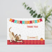 Chien Carte de remerciements Paw-Ty Cravate garçon (Debout devant)