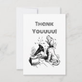 Chien Carte de remerciements, Salutation personnal (Devant)