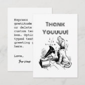Chien Carte de remerciements, Salutation personnal (Devant / Derrière)