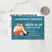 Chien Chambres d'hôte Carte de rendez-vous affaire (Devant/Arrière en situation)