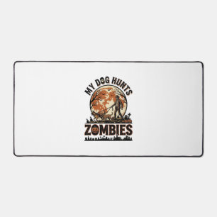 Chien chasse les zombies Conception de vecteur Hal