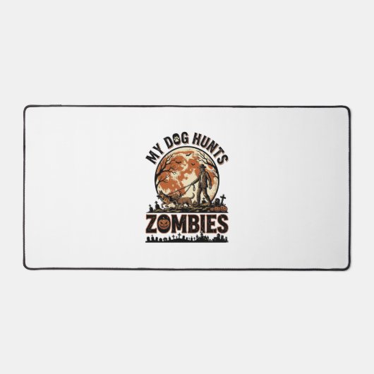 Chien chasse les zombies Conception de vecteur Hal (Recto)