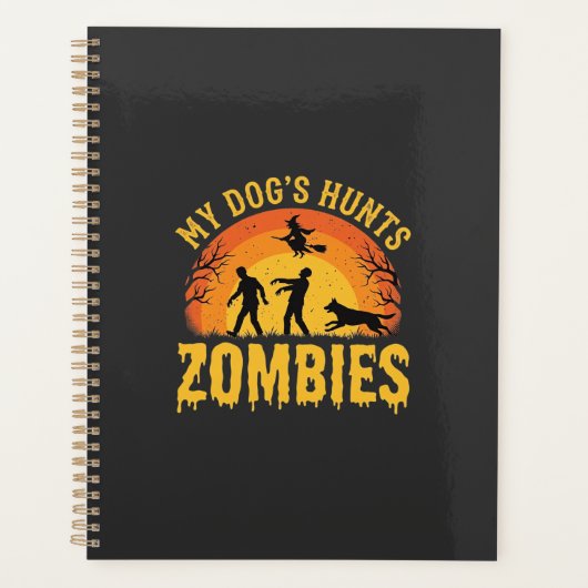 Chien Chasse Les Zombies Design Halloween (Devant)