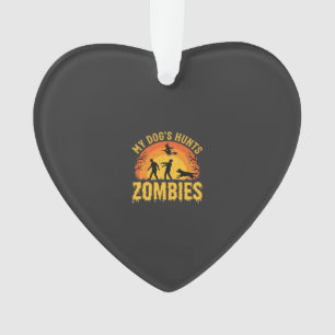 Chien Chasse Les Zombies Design Halloween