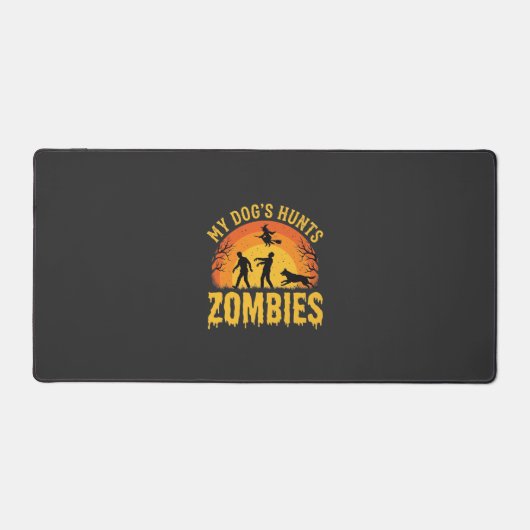 Chien Chasse Les Zombies Design Halloween (Recto)
