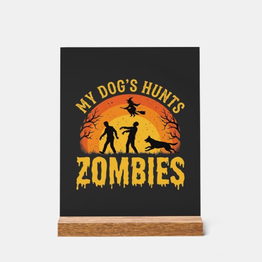 Chien Chasse Les Zombies Design Halloween (Recto)