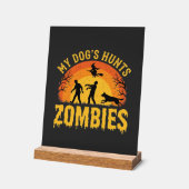 Chien Chasse Les Zombies Design Halloween (Angle)