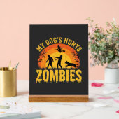 Chien Chasse Les Zombies Design Halloween (Mariage)