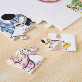 chien chat vintage puzzle (Côté)