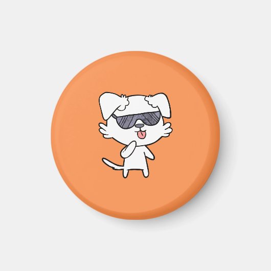 Chien chaton avec lunettes de soleil Magnet (Devant)