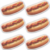 Chien chaud avec sticker en vinyle de râpe (Devant)