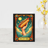 Chien Chaud Carte de Tarot Halloween (Fleur jaune)