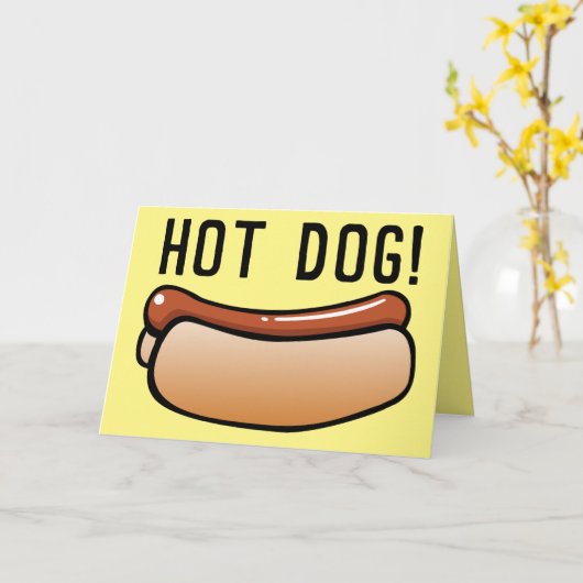 CHIEN CHAUD ! CARTES D'ANNIVERSAIRE RÉTRO VINTAGES (Fleur jaune)