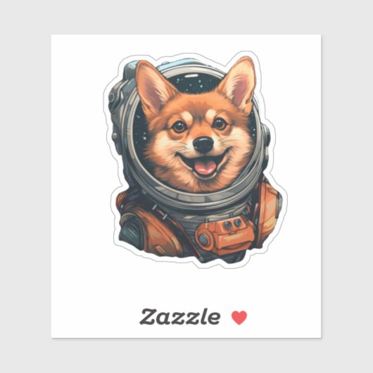 Chien Chien Astro Chien Shiba Inu Sticker (Feuille)