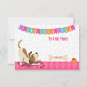 Chien Chien Carte de remerciements Paw-Ty Cravate  (Devant)