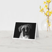 Chien Chien Chien Chien Chien Noir Et Blanc Carte  (Fleur jaune)