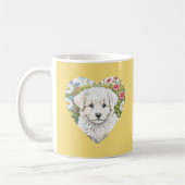 Chien Chien Chien Coeur Mug Jaune (Gauche)